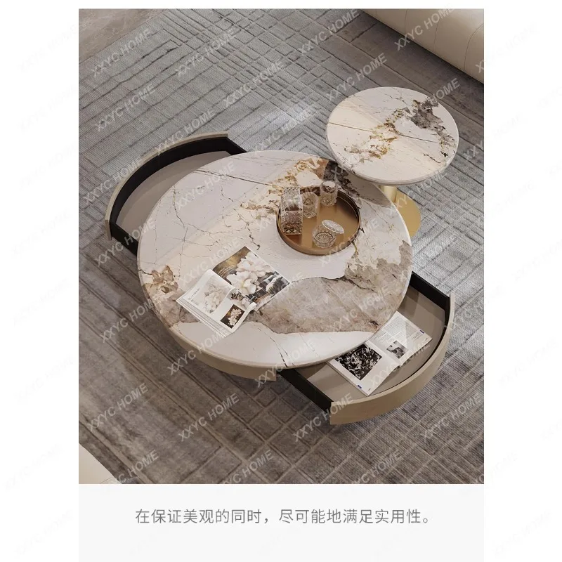 LHLight luxury coffee table TV cabinet Modern paint fashionable round coffee table
LHLight luxury coffee table TV cabinet Modern paint fashionable round coffee table