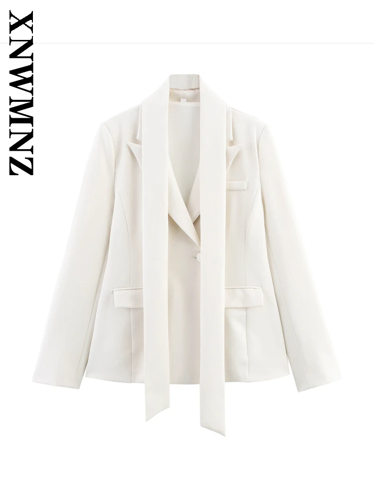 XNWMNZ 2025 Summer Woman's Fashion Casual Long Sleeve Blazer Vintage Spring Female Beige Scarf Collar Suit Coat Commuting Top
XNWMNZ 2025 Summer Woman's Fashion Casual Long Sleeve Blazer Vintage Spring Female Beige Scarf Collar Suit Coat Commuting Top