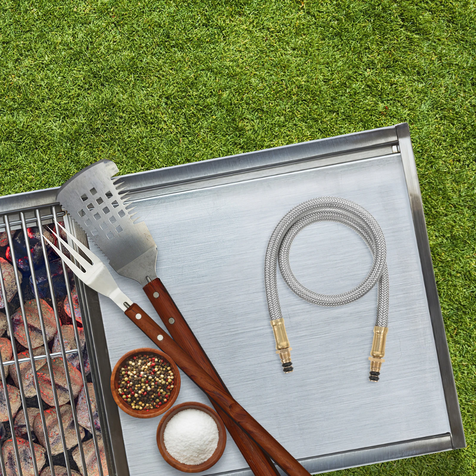 Outdoor Camping BBQ Stove Head Extension Line 37cm Durable Braided Material Propane Hose Replacement Safe Connection Versatile
Outdoor Camping BBQ Stove Head Extension Line 37cm Durable Braided Material Propane Hose Replacement Safe Connection Versatile