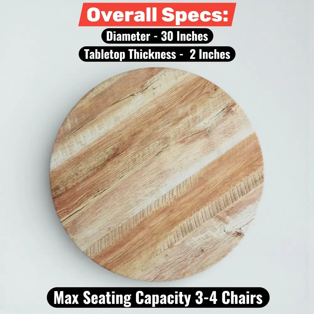 Commercial Table Top for Restaurant, Cafe amp Dining Use Wood Butcher Block Table Top with Espresso Finish, Diameter 30
Commercial Table Top for Restaurant, Cafe amp Dining Use Wood Butcher Block Table Top with Espresso Finish, Diameter 30