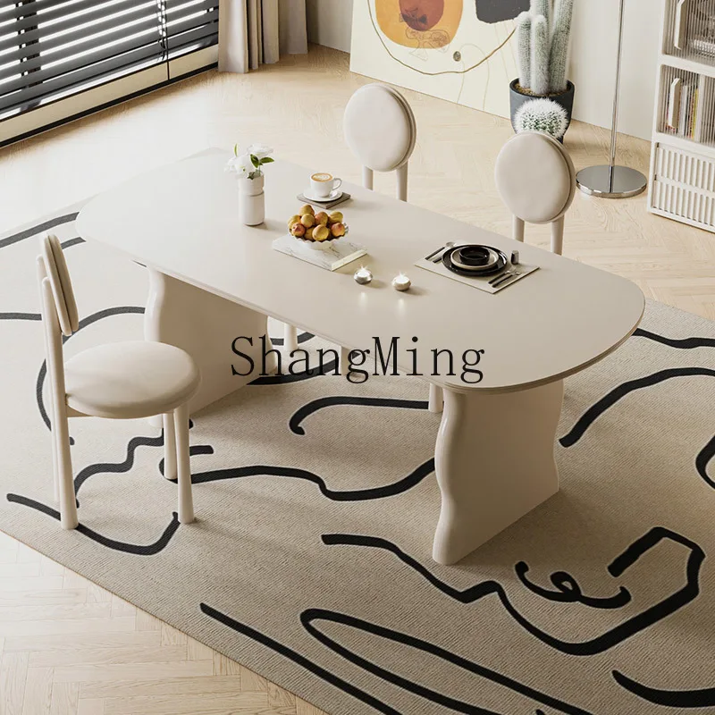 LXY cream style rectangular Internet celebrity rock slab solid wood dining table modern simple space saving dining table
LXY cream style rectangular Internet celebrity rock slab solid wood dining table modern simple space saving dining table