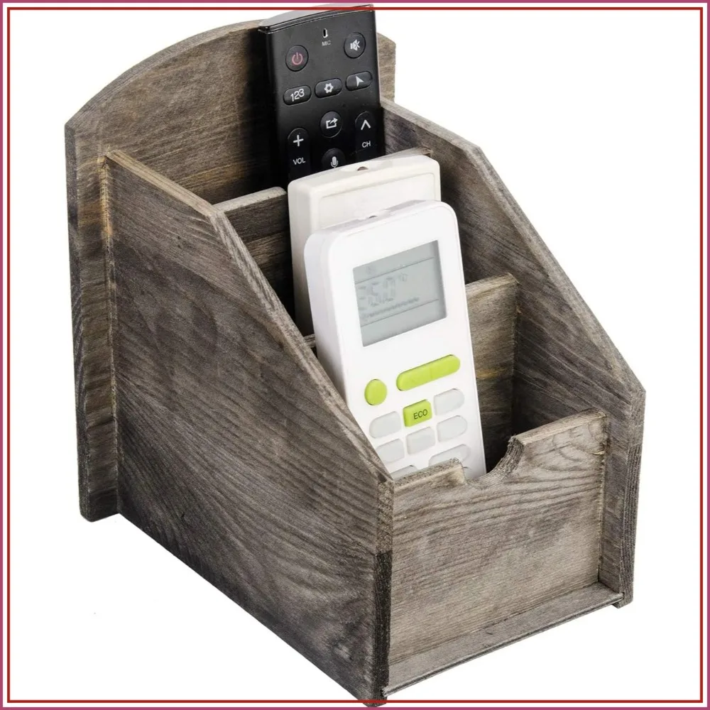 Rustic Wooden Remote Control Organizer with 3 Slots, Office Desk Storage for Magazines, Pens, and More (Rock Grey)
Rustic Wooden Remote Control Organizer with 3 Slots, Office Desk Storage for Magazines, Pens, and More (Rock Grey)