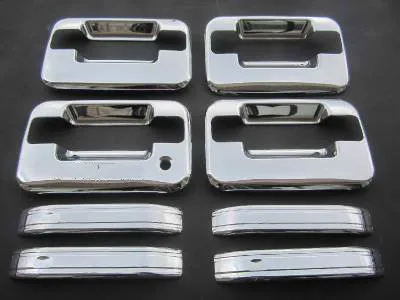Chrome Door Handle Covers without keypad & w/o psg keyhole for 2004-2014 Ford F-150 (4 Doors)
Chrome Door Handle Covers without keypad & w/o psg keyhole for 2004-2014 Ford F-150 (4 Doors)