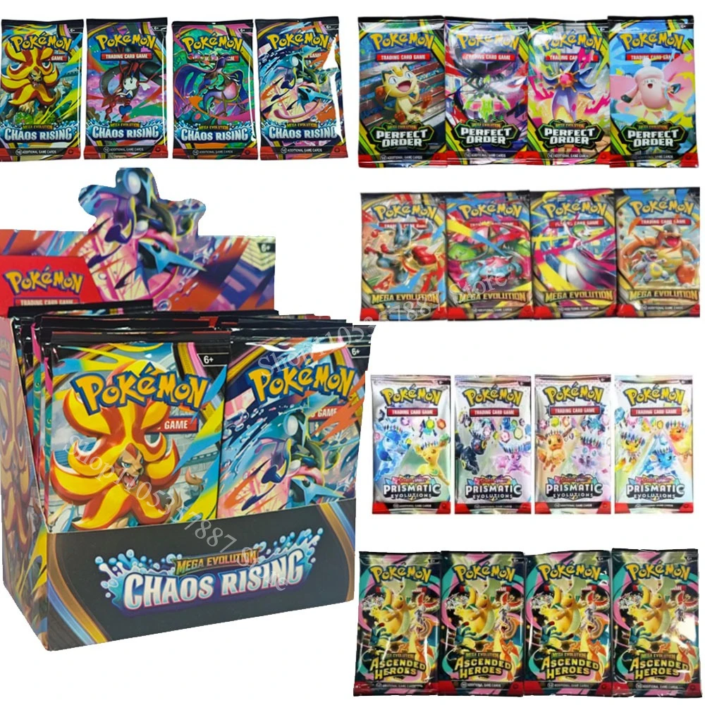 360pcs Pokemon Card Scarlet & Violet Prismatic Evolutions Pokemon MEGA EVOLUTION CHAOS RISINC Ultra Prism Booster Battle Card
360pcs Pokemon Card Scarlet & Violet Prismatic Evolutions Pokemon MEGA EVOLUTION CHAOS RISINC Ultra Prism Booster Battle Card