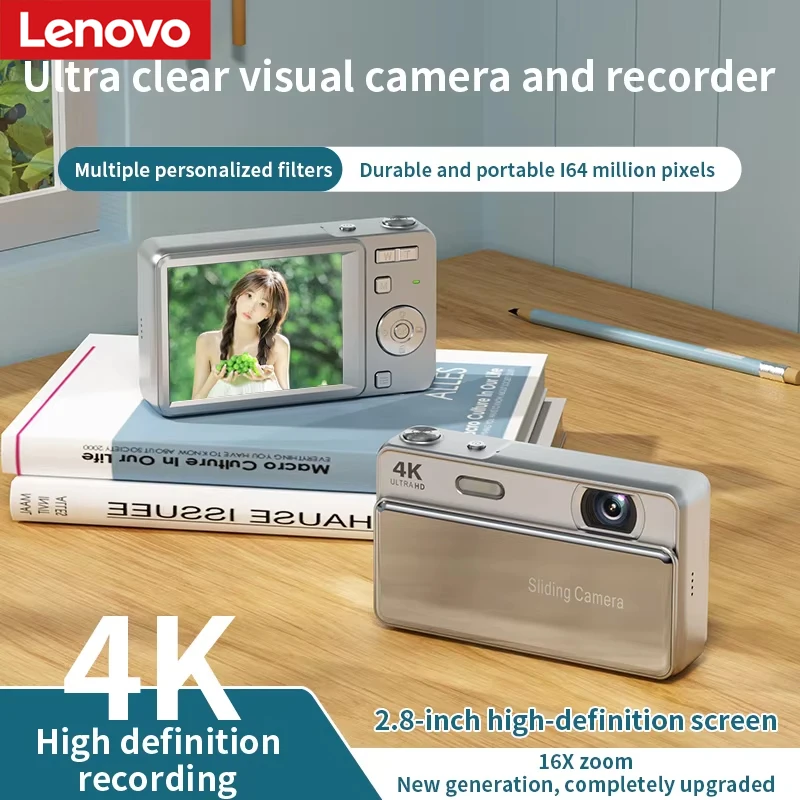 Lenovo M15 4K CCD Digital Camera 64 Megapixel High-definition Camera Photo Video Portable Camera With Screen Flash For Travel
Lenovo M15 4K CCD Digital Camera 64 Megapixel High-definition Camera Photo Video Portable Camera With Screen Flash For Travel