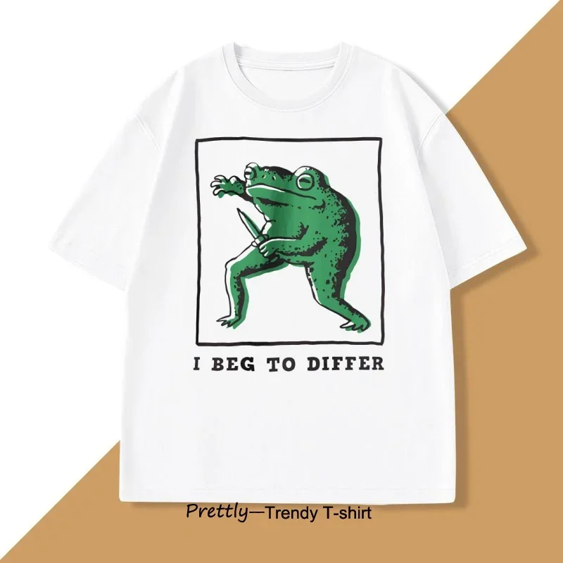 Fun Frog Summer 100% pure cotton men's clothing printed T-shirt, street fashion sporty T-shirt, casual round-neck top
Fun Frog Summer 100% pure cotton men's clothing printed T-shirt, street fashion sporty T-shirt, casual round-neck top