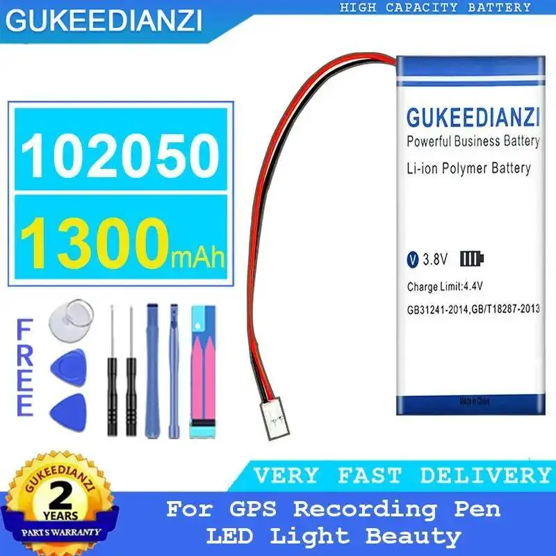 For Gps Recording Pen Led Light Beauty 1300Mah High-Efficiency Battery 102050 
For Gps Recording Pen Led Light Beauty 1300Mah High-Efficiency Battery 102050