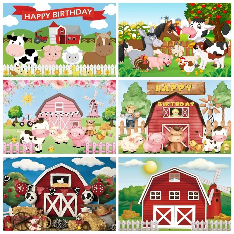 Cartoon Farm Red Barn Photo Background Rural Farm Animal Wooden Fence Baby Birthday Party Decor Photography Backdrop Props
Cartoon Farm Red Barn Photo Background Rural Farm Animal Wooden Fence Baby Birthday Party Decor Photography Backdrop Props