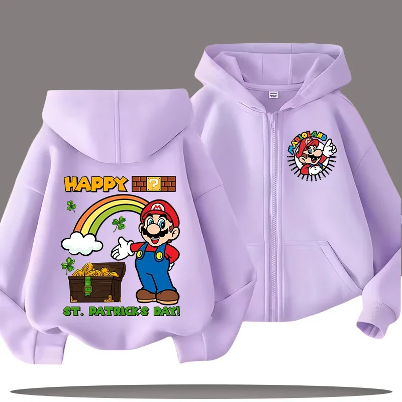 New fall/winter coa boys' sports shirt - Mario zippers - children's hooded sweatshirt - game cartoon print - girls' casual top
New fall/winter coa boys' sports shirt - Mario zippers - children's hooded sweatshirt - game cartoon print - girls' casual top