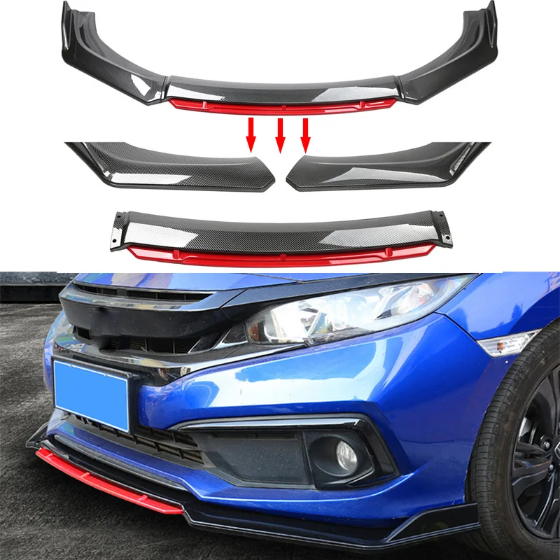 4PCS Universal Car Front Bumper Lip Body Kit Spoiler Canard Splitter Diffuser Carbon Fiber Front Bumper Cover Lip Front Spoiler
4PCS Universal Car Front Bumper Lip Body Kit Spoiler Canard Splitter Diffuser Carbon Fiber Front Bumper Cover Lip Front Spoiler