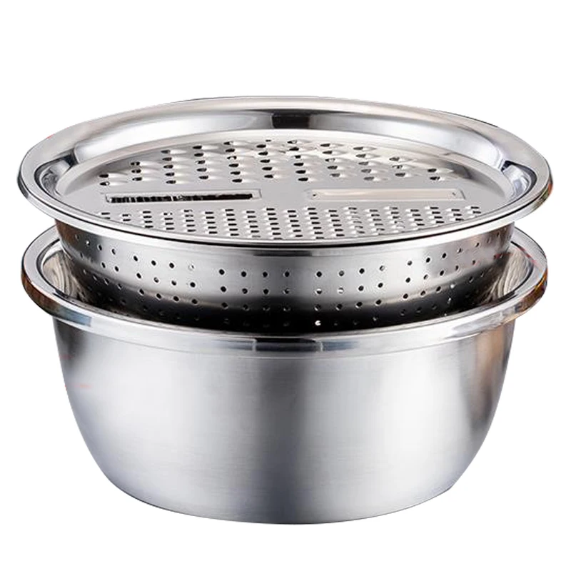 Washing Sieve Drain Basin 28cm Type A Stainless Steel Vegetable Slicer Multifunctional 3In1 Kitchen Tool Set With Free Gift
Washing Sieve Drain Basin 28cm Type A Stainless Steel Vegetable Slicer Multifunctional 3In1 Kitchen Tool Set With Free Gift