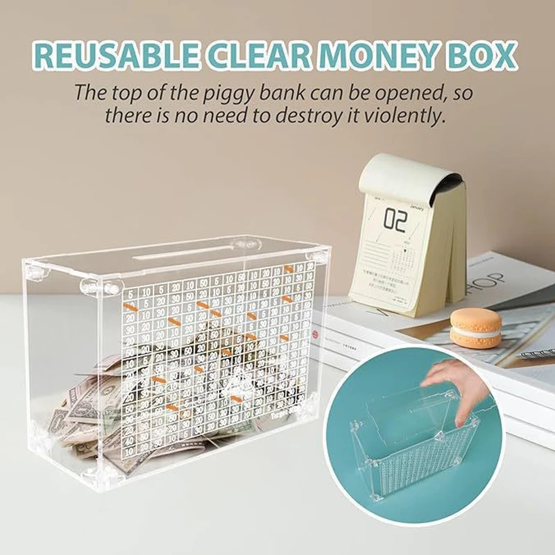 Transparent Acrylic Piggy Bank with Counter Adult Kids Cash Coin Saving Box Money Storage Box Children' S Gifts
Transparent Acrylic Piggy Bank with Counter Adult Kids Cash Coin Saving Box Money Storage Box Children' S Gifts