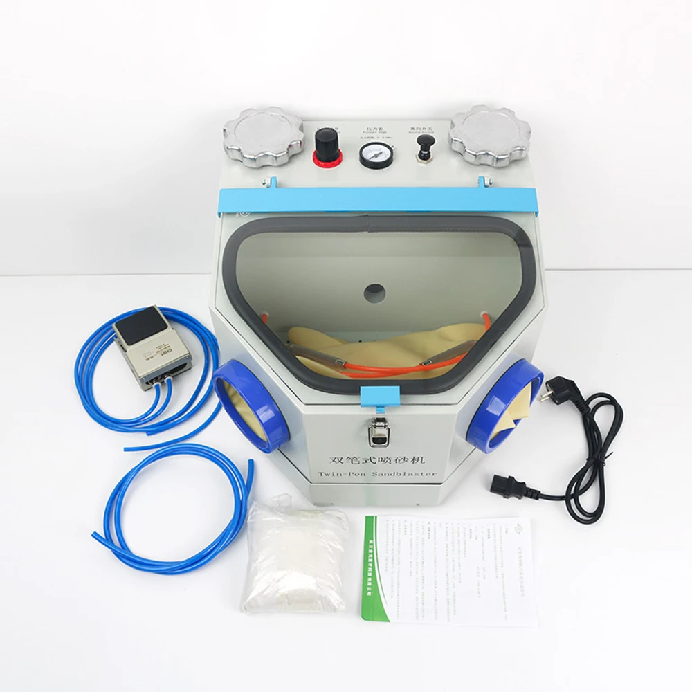 Dental Lab Twin Pen Sandblaster Two Tanks LED Lamp Sand Blaster with Drawers for Denture Polishing Equipment
Dental Lab Twin Pen Sandblaster Two Tanks LED Lamp Sand Blaster with Drawers for Denture Polishing Equipment