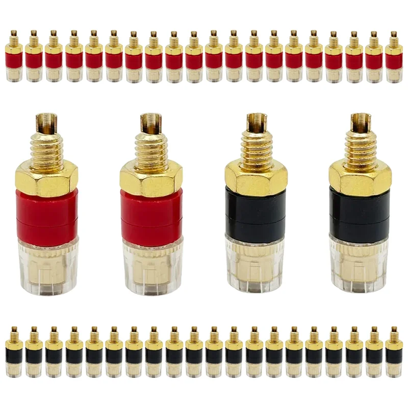 20Pcs Gold Plated HIFI 4mm Speaker Amplifier Binding Posts Brass Terminal Connector With Transparent Shell Banana Plug Socket
20Pcs Gold Plated HIFI 4mm Speaker Amplifier Binding Posts Brass Terminal Connector With Transparent Shell Banana Plug Socket