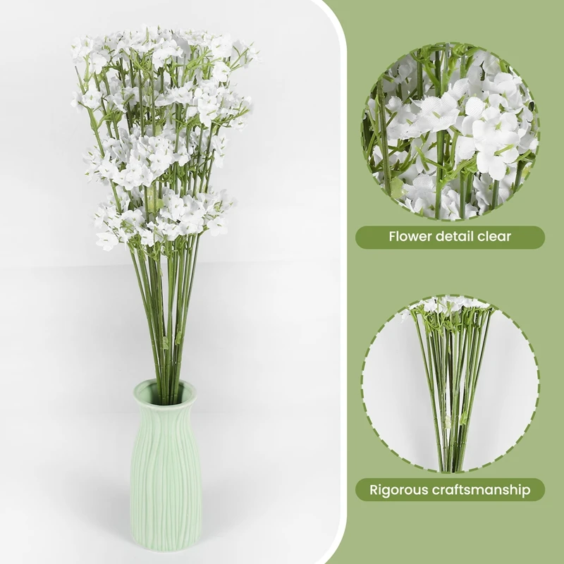 Гипсофила 12-ступенчатый искусственный белый шелковый цветочный пучок гипсофилы Дыхание ребенка
Гипсофила 12-ступенчатый искусственный белый шелковый цветочный пучок гипсофилы Дыхание ребенка