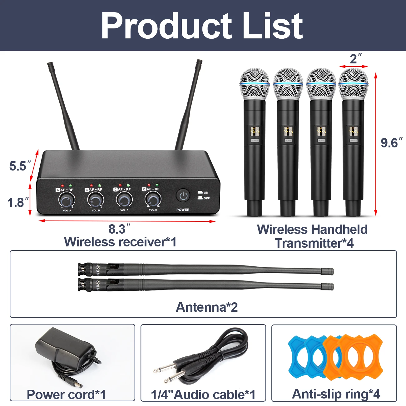 R4 New Professional Handheld 4Channels UHF Wireless Microphone With Dynamic Microphone For Conference Room
R4 New Professional Handheld 4Channels UHF Wireless Microphone With Dynamic Microphone For Conference Room