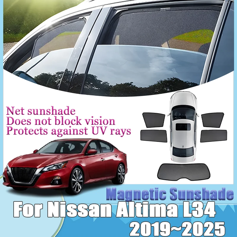 For Nissan Altima L34 2019-2025 Magnetic Car Mesh Sunshades Anti UV Window Sun Visors Curtain Cover Parts Tools Auto Accessories
For Nissan Altima L34 2019-2025 Magnetic Car Mesh Sunshades Anti UV Window Sun Visors Curtain Cover Parts Tools Auto Accessories
