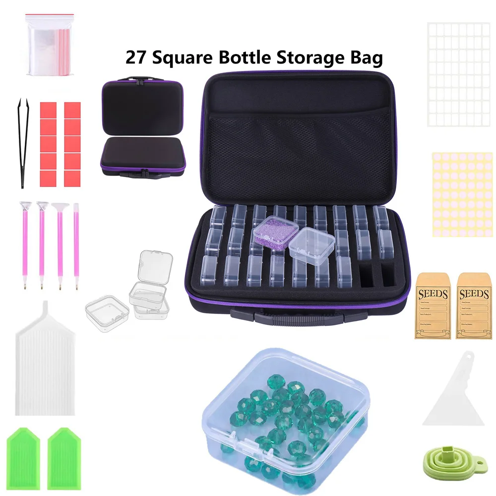 27 Slots Square Grids Diamond Painting Tools Kits Diamond Painting Accessories Container Storage Bag Grids Box Pen Handbag
27 Slots Square Grids Diamond Painting Tools Kits Diamond Painting Accessories Container Storage Bag Grids Box Pen Handbag
