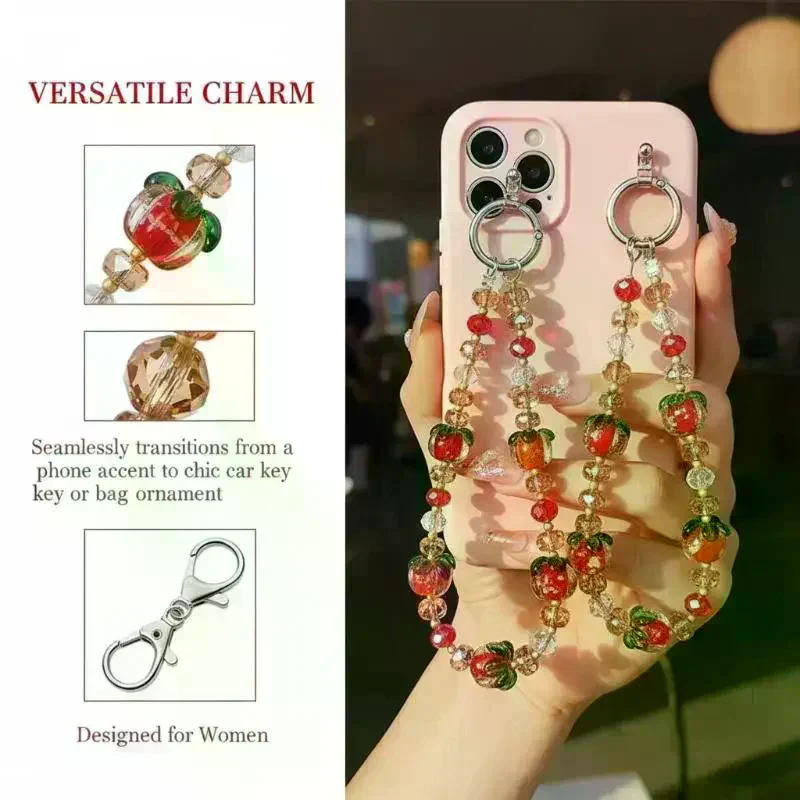 Advanced Luminous Crystal Persimmon Phone Chain Bag Key Pendant Hanging Rope Handheld Wrist Short Chain
Advanced Luminous Crystal Persimmon Phone Chain Bag Key Pendant Hanging Rope Handheld Wrist Short Chain