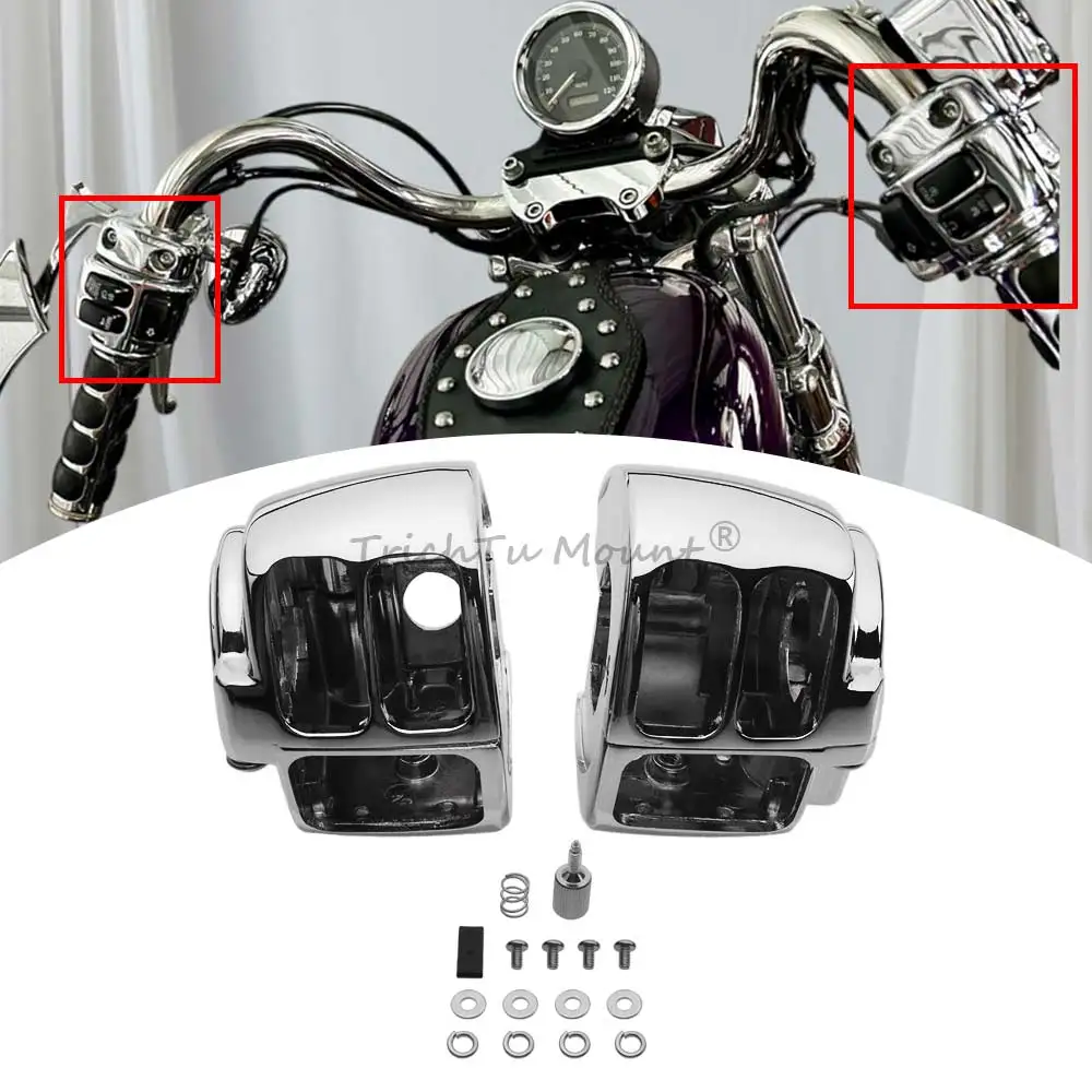 Motorcycle Handlebar Control Switch Housing Cover Kits Aluminum For Harley Sportster XL883 1200 Dyna Softail Road King FXST FLHR
Motorcycle Handlebar Control Switch Housing Cover Kits Aluminum For Harley Sportster XL883 1200 Dyna Softail Road King FXST FLHR