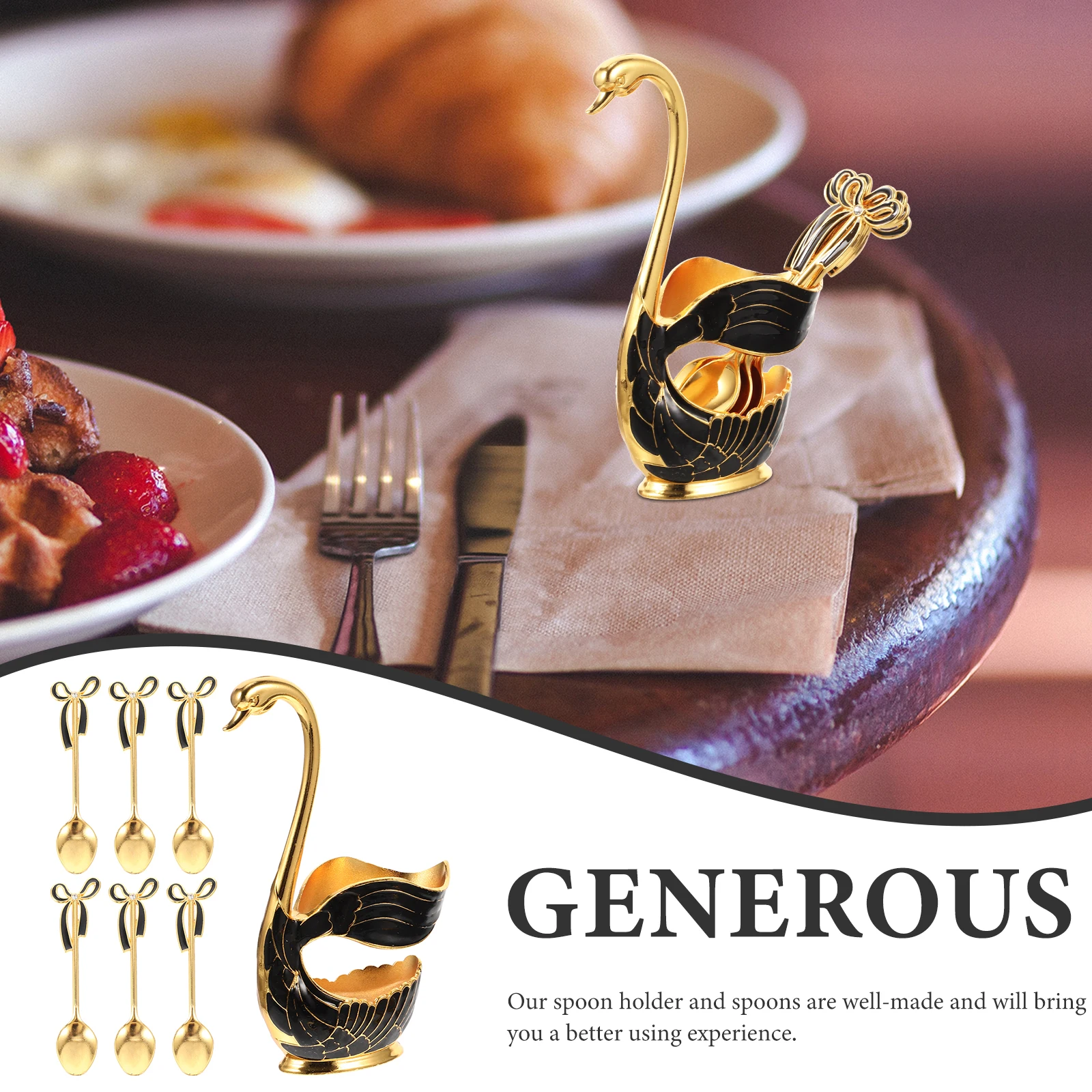 Dessert Spoon Set Swan Stand Coffee Scoop Holder Alloy Storage Shelves Kitchen Teaspoons Mini Rack Metal StirringSpoons Family
Dessert Spoon Set Swan Stand Coffee Scoop Holder Alloy Storage Shelves Kitchen Teaspoons Mini Rack Metal StirringSpoons Family