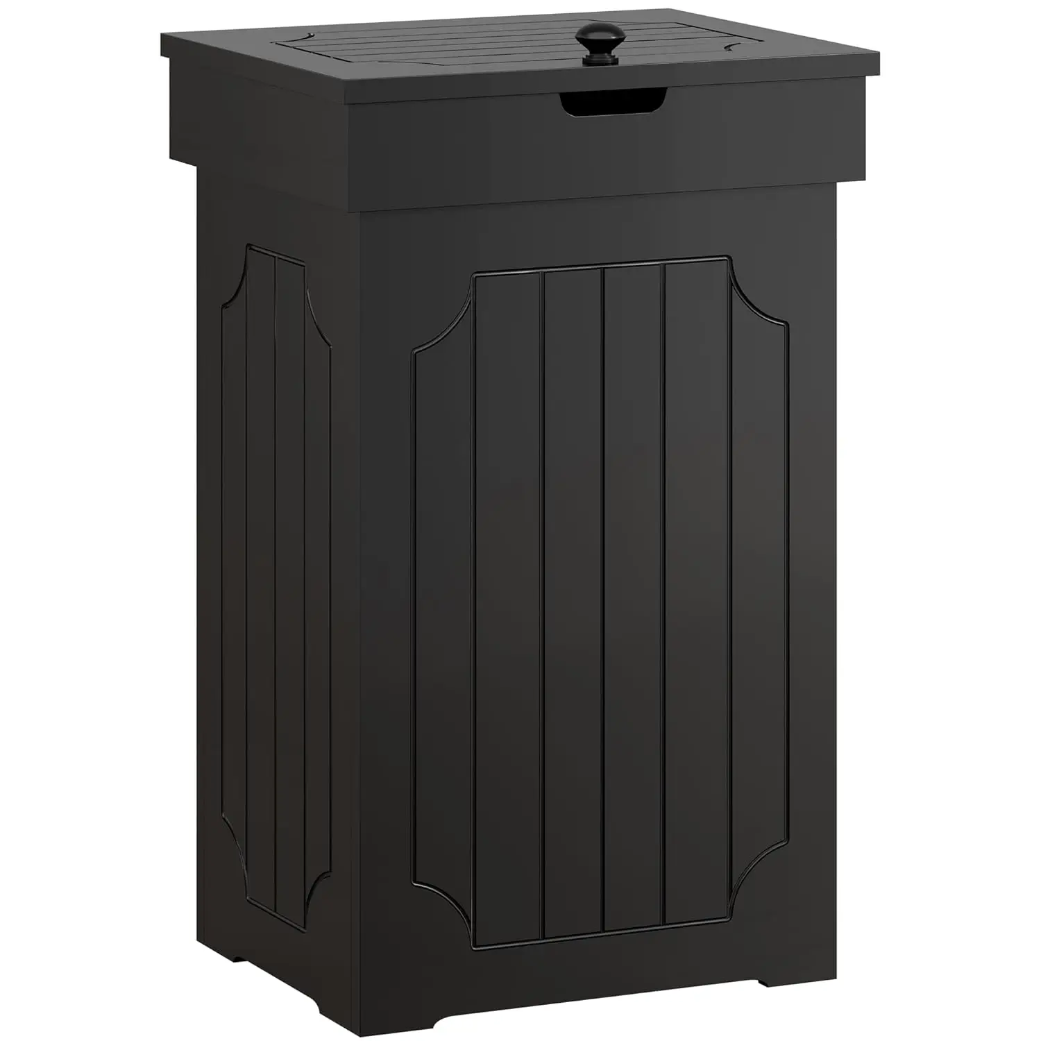 13 Gallon Wood Trash Can Cabinet with Lid, Freestanding Kitchen Garbage Bin for Home Bathroom, Black
13 Gallon Wood Trash Can Cabinet with Lid, Freestanding Kitchen Garbage Bin for Home Bathroom, Black