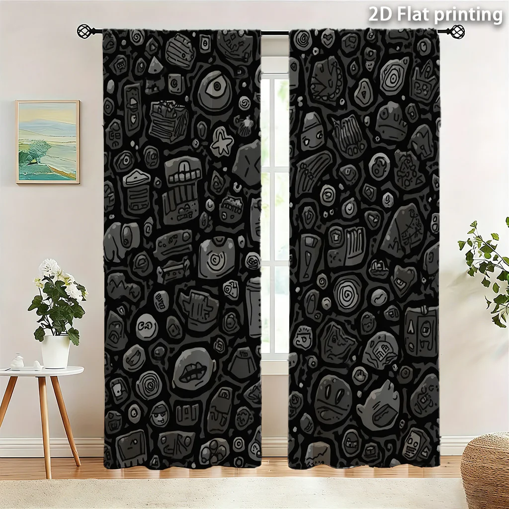 2pc Stylish Skull Print Curtains Blackout Drapes Gothic Living Room Curtains Panel Window Shade Home Decoration for Modern Punk
2pc Stylish Skull Print Curtains Blackout Drapes Gothic Living Room Curtains Panel Window Shade Home Decoration for Modern Punk