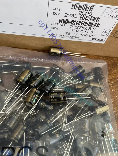 Электролитический конденсатор ELNA 100UF 25V TONEREX с медными выводами 8*12
Электролитический конденсатор ELNA 100UF 25V TONEREX с медными выводами 8*12