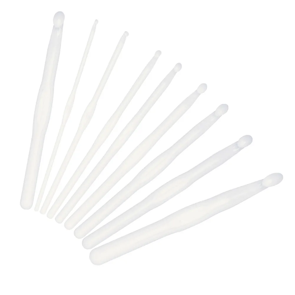 9Pcs Elegant White Plastic Crochet Hooks Set Variety Sizes for Intricate Lacework Yarn Crocheting DIY Craft Projects Crochet
9Pcs Elegant White Plastic Crochet Hooks Set Variety Sizes for Intricate Lacework Yarn Crocheting DIY Craft Projects Crochet