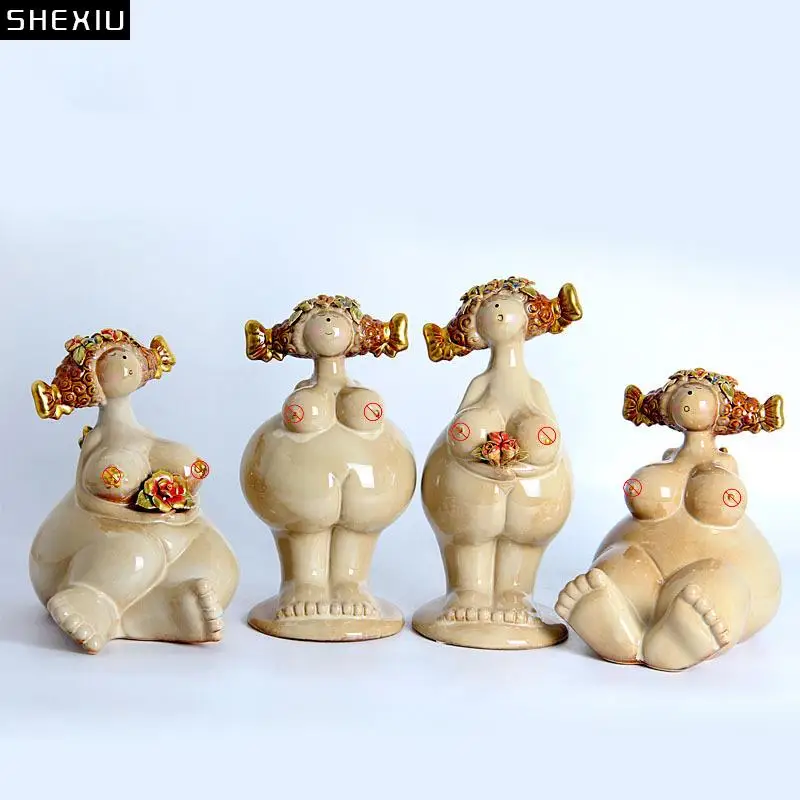Украшения из керамики Fat Girl, украшение для стола, фигурка обнаженной девочки, скульптура, фарфоровый персонаж, статуя, Современный домашний декор
Украшения из керамики Fat Girl, украшение для стола, фигурка обнаженной девочки, скульптура, фарфоровый персонаж, статуя, Современный домашний декор