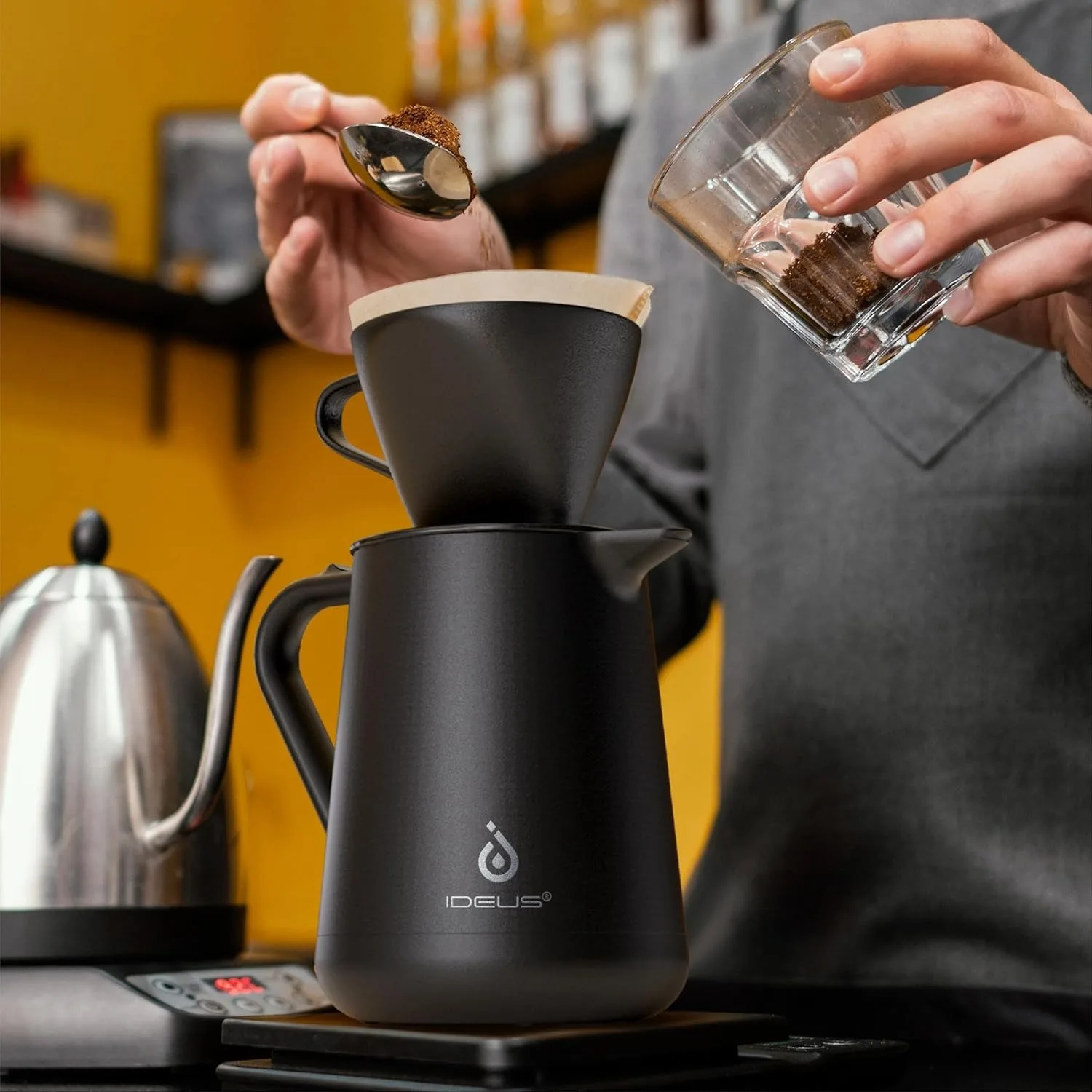 ideus Insulated Coffee Pot Set 20oz (591ml) Stainless Steel with Drip Filter and Teapot Ideal for Home, Office, and Camping
ideus Insulated Coffee Pot Set 20oz (591ml) Stainless Steel with Drip Filter and Teapot Ideal for Home, Office, and Camping