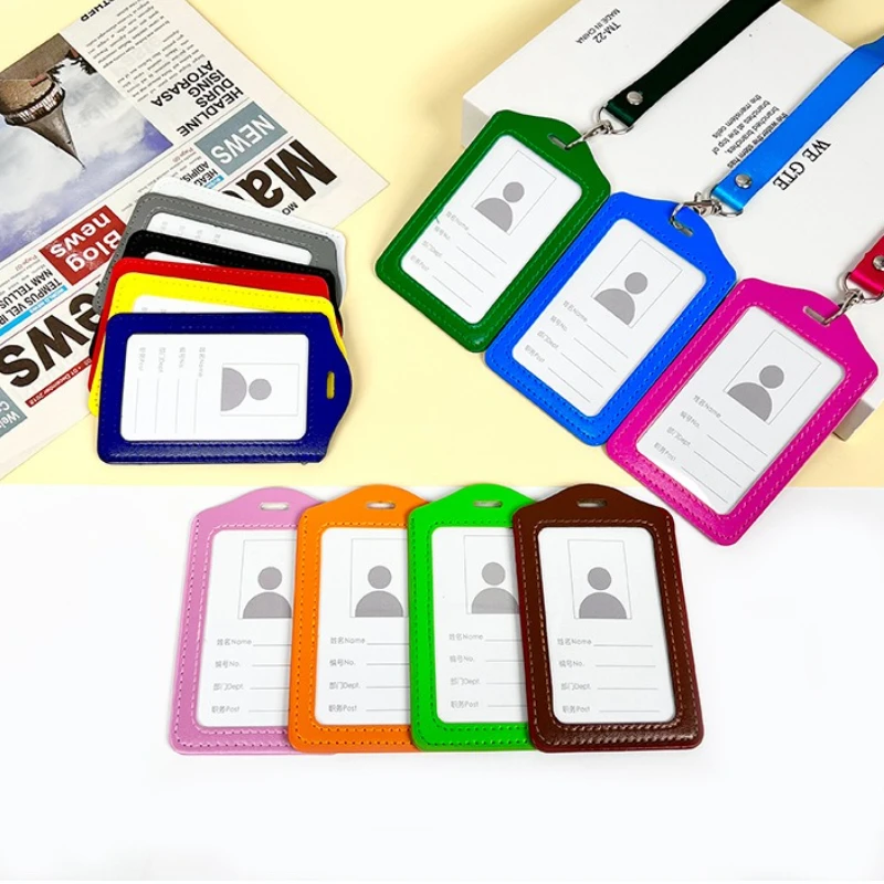 Premium PU Leather Card Holder Business Card Case Professional ID Badge Holder with Neck Strap Lanyard office supplies for work
Premium PU Leather Card Holder Business Card Case Professional ID Badge Holder with Neck Strap Lanyard office supplies for work
