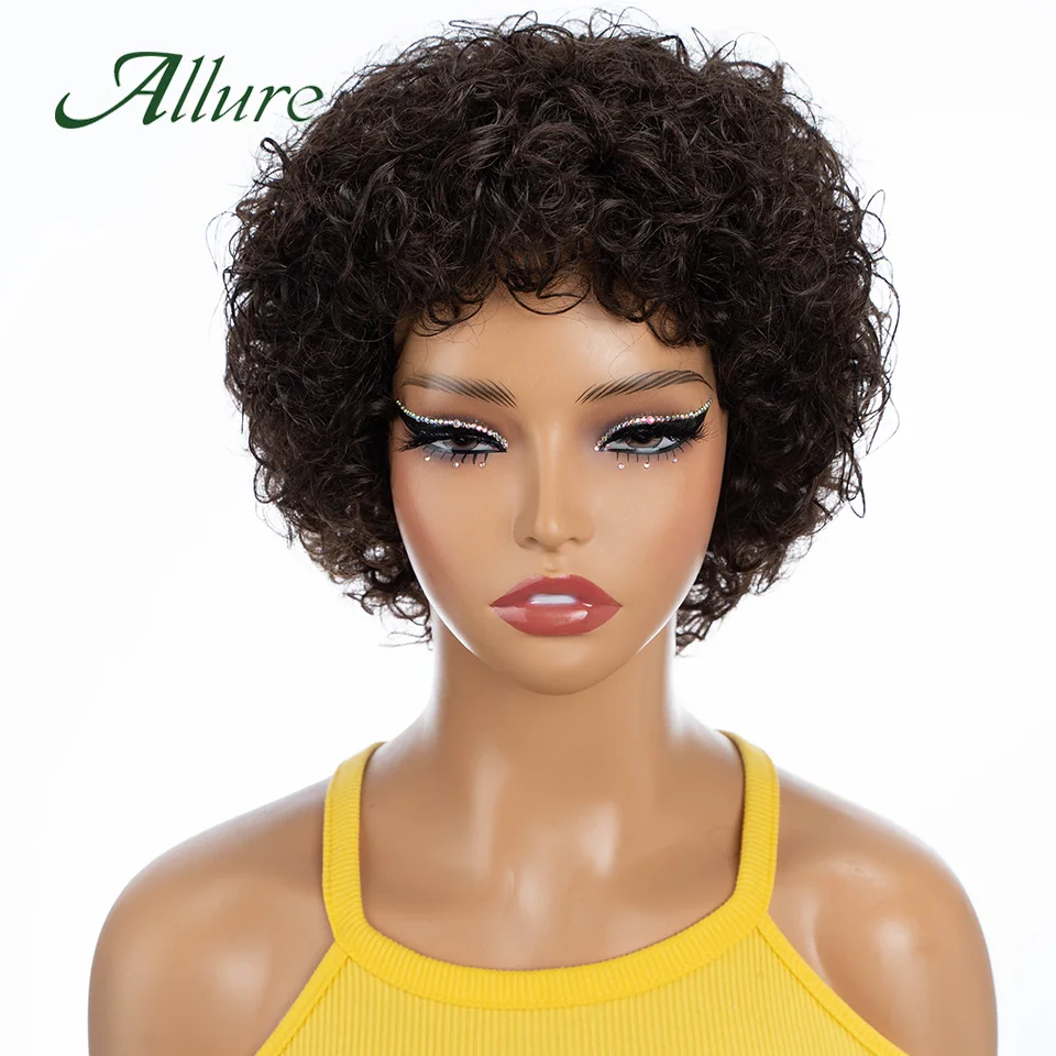 Brazilian Afo Kinky Curly Hair Wigs for Women Natural Black Color Human Hair Wig With Bangs 8 inch Pixie Short Hair Wigs Allure
Brazilian Afo Kinky Curly Hair Wigs for Women Natural Black Color Human Hair Wig With Bangs 8 inch Pixie Short Hair Wigs Allure