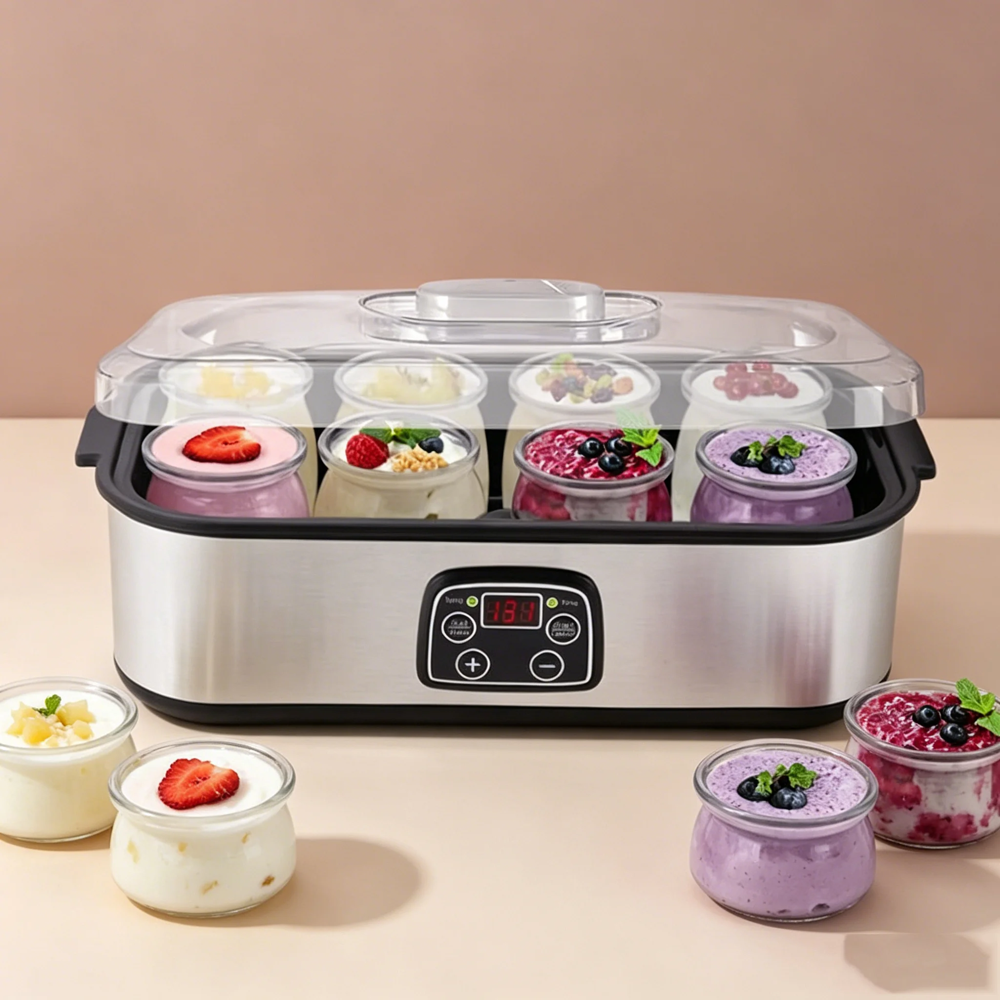 Household Large Capacity Fully Automatic Yogurt Maker Constant Temperature Multifunctional Machine for Milkshake Jam Pudding
Household Large Capacity Fully Automatic Yogurt Maker Constant Temperature Multifunctional Machine for Milkshake Jam Pudding