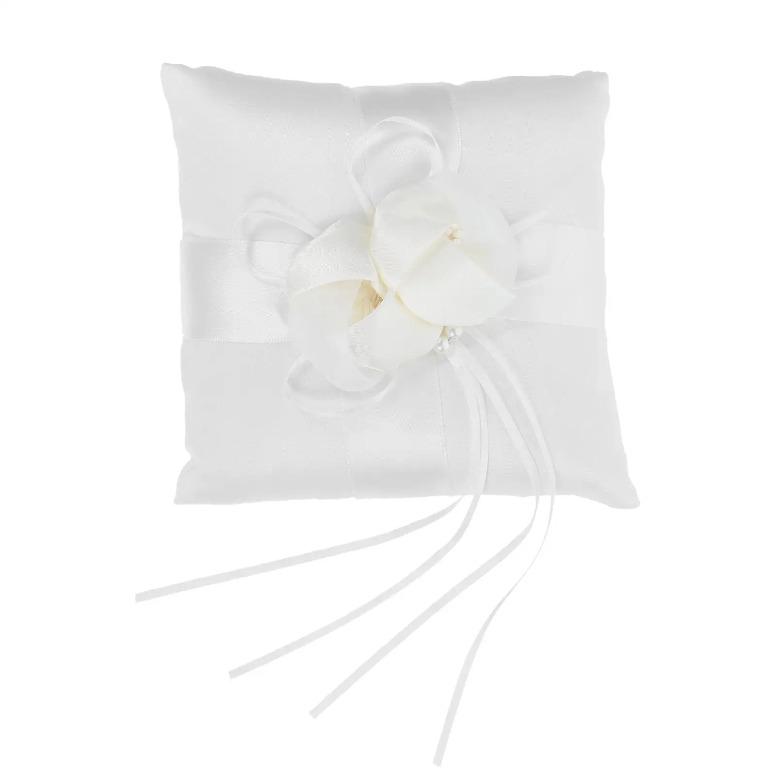 15x15cm Wedding Ring Bearer Pillow Satin Ribbon Faux Pearl Decor Compact Light Weight Bridal Veil Flower Bud Buckle Strap Back
15x15cm Wedding Ring Bearer Pillow Satin Ribbon Faux Pearl Decor Compact Light Weight Bridal Veil Flower Bud Buckle Strap Back