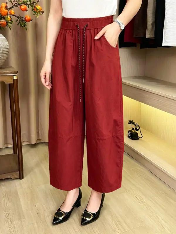 Ice Silk Mom Casual Pants High Waist Balloon Knife Thin Style Ladies Summer Fashion High Waist Polyester Fiber Quick Dry
Ice Silk Mom Casual Pants High Waist Balloon Knife Thin Style Ladies Summer Fashion High Waist Polyester Fiber Quick Dry
