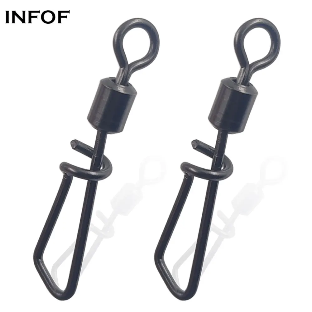100/200/500PCS Stainless Steel Fishing Swivels Snap Rolling Swivel with T-shape Snap Crap Fishing Connector Coastlock Snap
100/200/500PCS Stainless Steel Fishing Swivels Snap Rolling Swivel with T-shape Snap Crap Fishing Connector Coastlock Snap