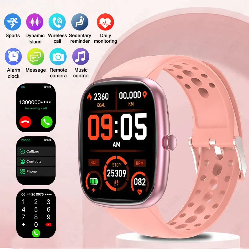 New Smart Watch Men Women 1.83inch Bluetooth Call Digital Watch Health Heart Rate Sleep Tracker Alarm Clock Calculator Pedometer
New Smart Watch Men Women 1.83inch Bluetooth Call Digital Watch Health Heart Rate Sleep Tracker Alarm Clock Calculator Pedometer