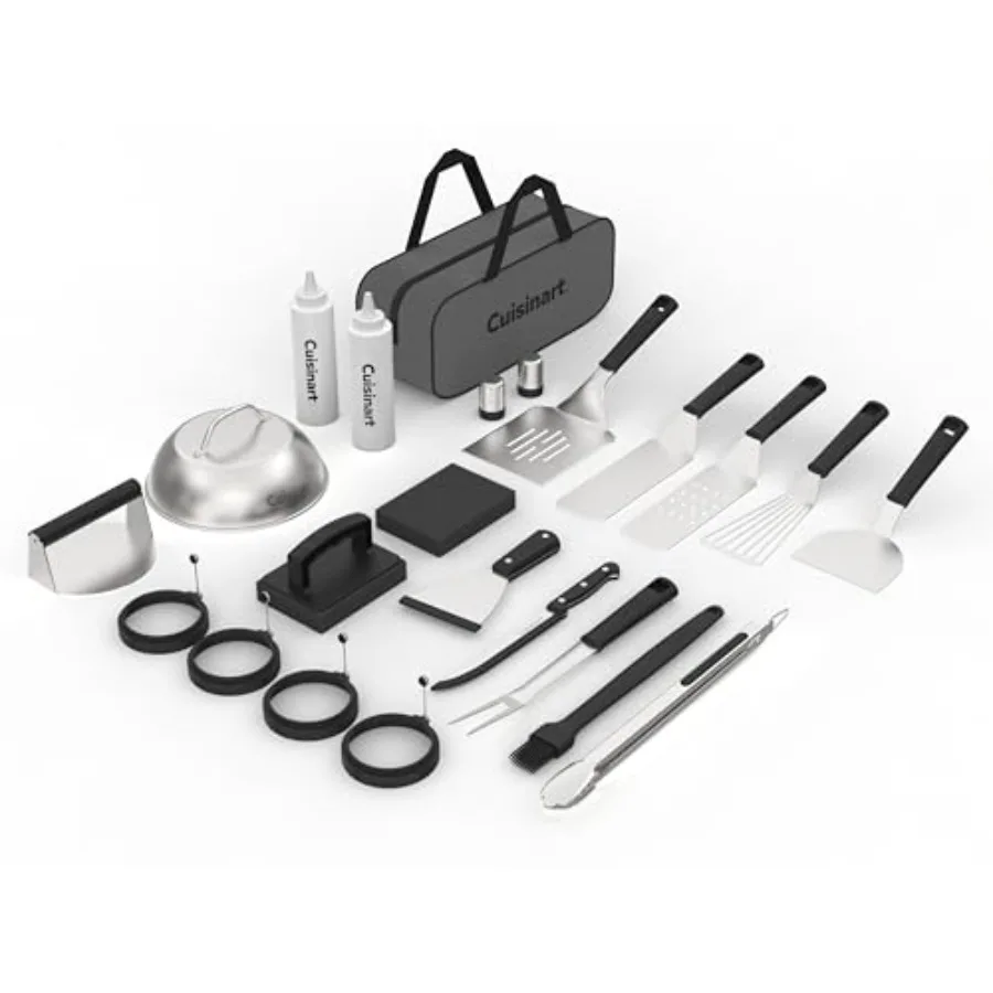 Cuisinart 24-Piece Griddle Tool Set with Storage Tote Stainless Steel Flat Top Grill Accessories with Spatulas Melting Dome Sma
Cuisinart 24-Piece Griddle Tool Set with Storage Tote Stainless Steel Flat Top Grill Accessories with Spatulas Melting Dome Sma