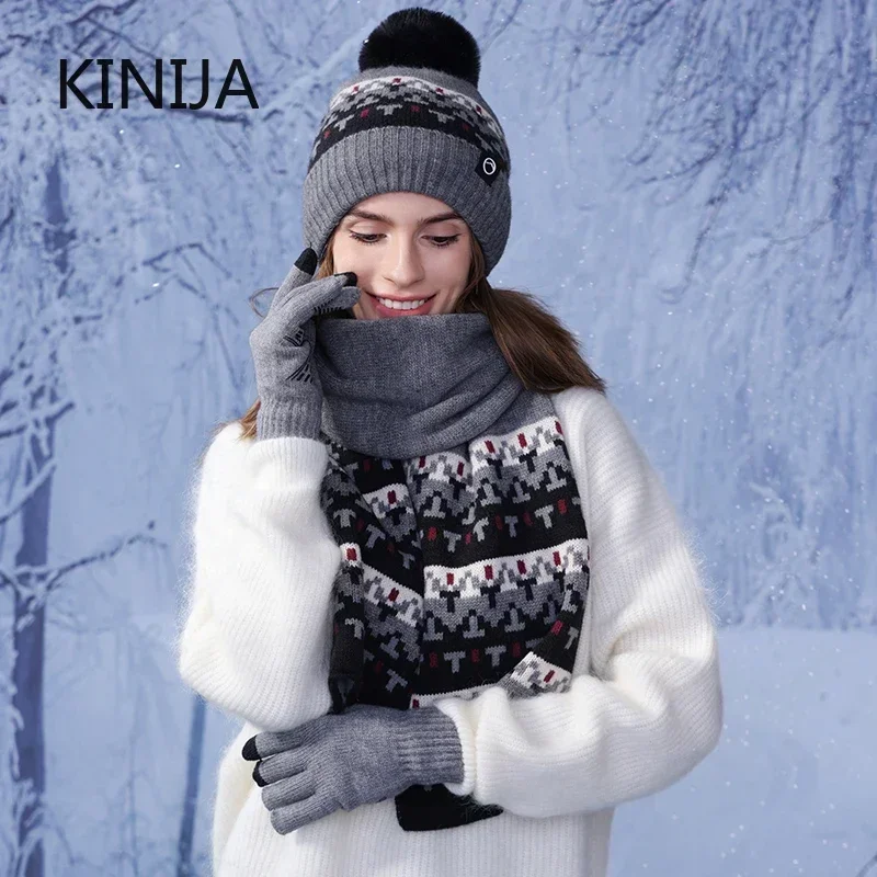 3pcs Winter Women Wool Hat Scarf Gloves Set Russia Knitted Hats Shawl Set Outdoor Warmer Beanies Cap Official Website Skullies
3pcs Winter Women Wool Hat Scarf Gloves Set Russia Knitted Hats Shawl Set Outdoor Warmer Beanies Cap Official Website Skullies