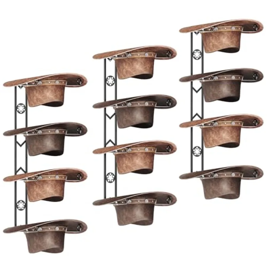 12 Pieces Cowboy Hat Organizer Hangers for Wall Western Hat Rack Wall Mounted with Decorative Star Metal Cowboy Hat Holder for
12 Pieces Cowboy Hat Organizer Hangers for Wall Western Hat Rack Wall Mounted with Decorative Star Metal Cowboy Hat Holder for