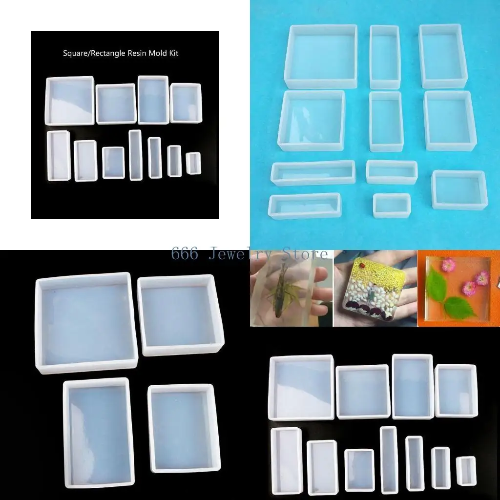 F2TD Silicone Resin Mold DIY Square/Rectangle Casting Molds DIY Craft 3D Mold for Art Craft Making Handmade for Children
F2TD Silicone Resin Mold DIY Square/Rectangle Casting Molds DIY Craft 3D Mold for Art Craft Making Handmade for Children