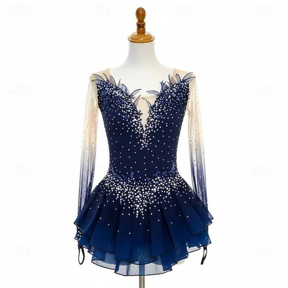Elegant Ice Skating Dress Ruffle Hem Skirt Breathable Skin For Teen Girls Regular Training Stage Performance Dance Costume
Elegant Ice Skating Dress Ruffle Hem Skirt Breathable Skin For Teen Girls Regular Training Stage Performance Dance Costume