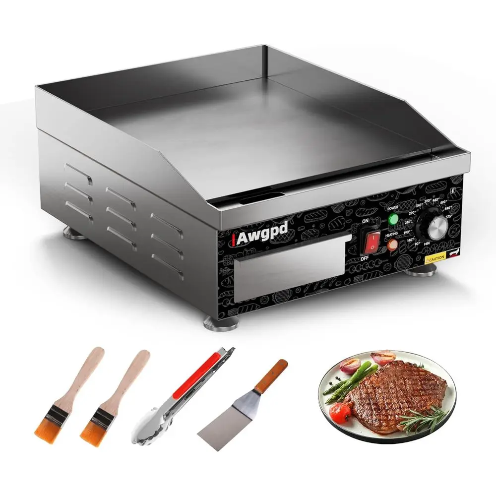 14" Commercial Electric Griddle,Electric Countertop lat Top Griddle,110V 1800W Electric lat Top Grill,Non-Stick Restaurant Teppa
14" Commercial Electric Griddle,Electric Countertop lat Top Griddle,110V 1800W Electric lat Top Grill,Non-Stick Restaurant Teppa