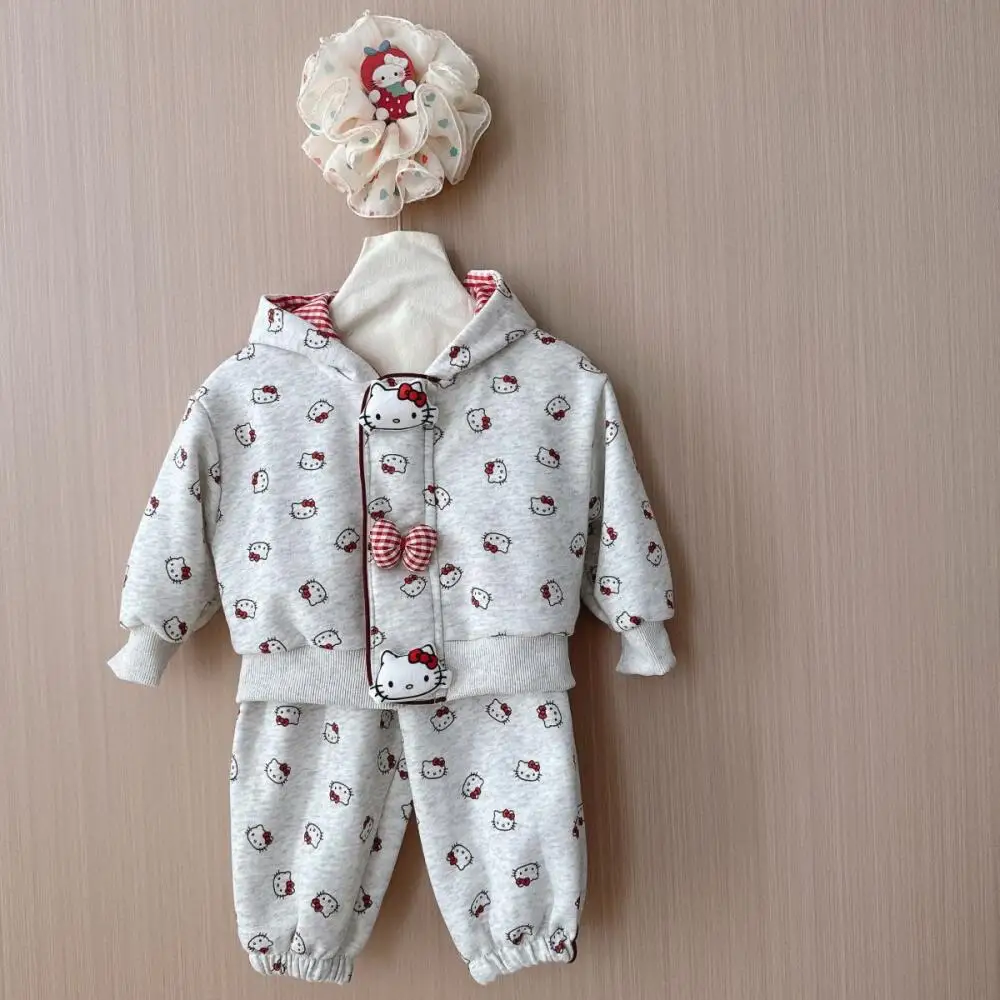 Sanrio Hello Kitty 2026Girls Jacket Autumn Baby Girl Casual 2Pcs Cute Cartoon Hoodie Sweatshirt Set Casual Children's Clothing
Sanrio Hello Kitty 2026Girls Jacket Autumn Baby Girl Casual 2Pcs Cute Cartoon Hoodie Sweatshirt Set Casual Children's Clothing