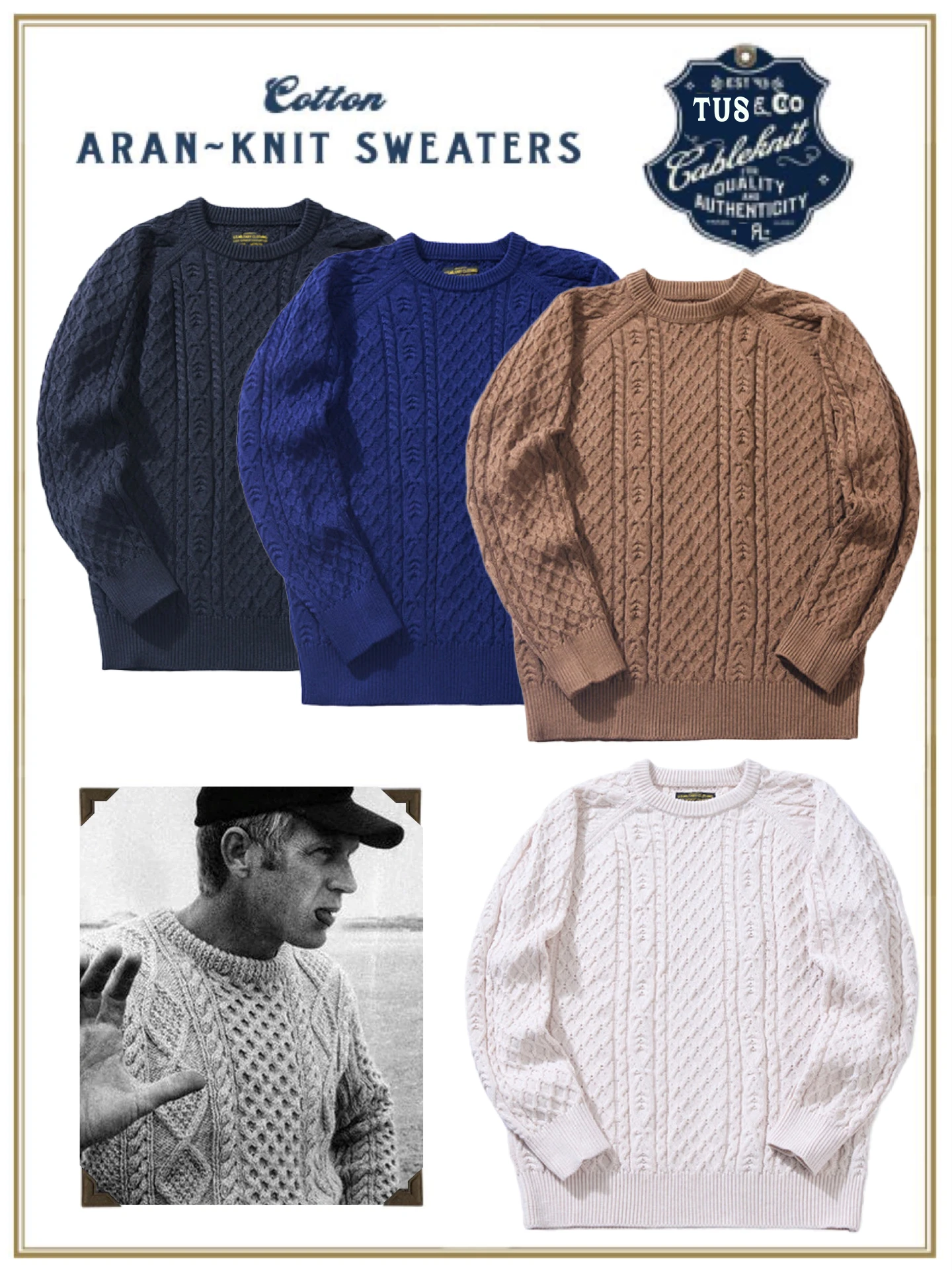 Американский ретро-свитер из шерстяной смеси с узором «Аран» и косами, свободного кроя, вязаный вручную
Американский ретро-свитер из шерстяной смеси с узором «Аран» и косами, свободного кроя, вязаный вручную