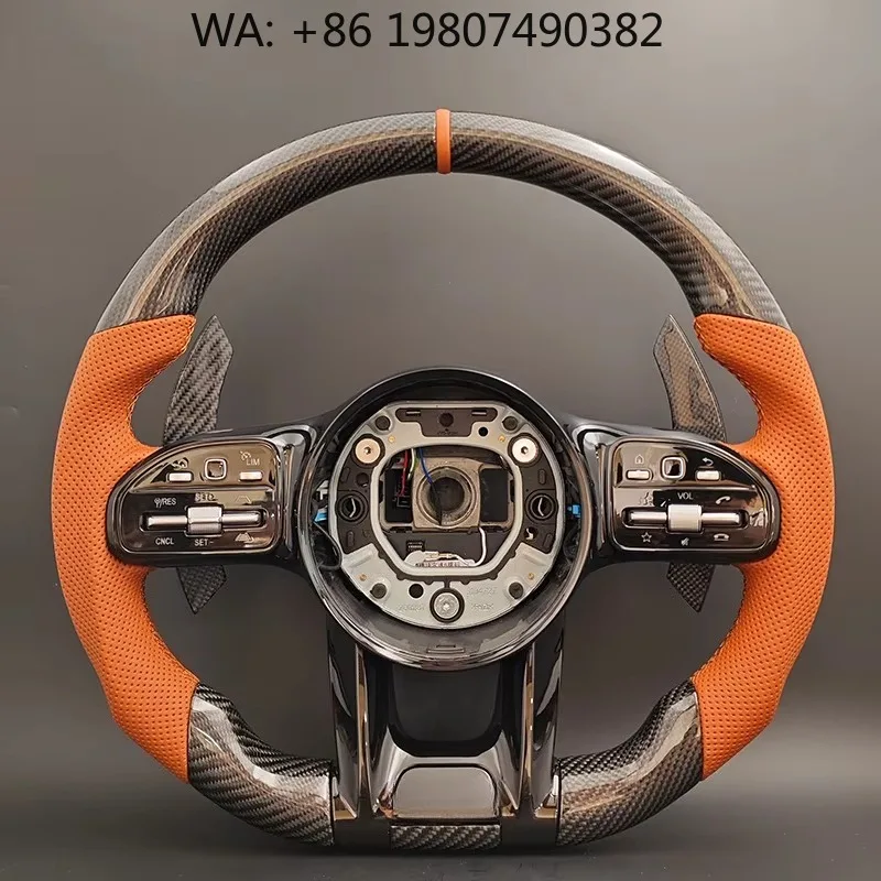 Orange Perforated Genuine Leather Carbon Fiber Sport Steering Wheel Fit W204 W205 W211 W212 W213 W176 W221 W166 W167 X166
Orange Perforated Genuine Leather Carbon Fiber Sport Steering Wheel Fit W204 W205 W211 W212 W213 W176 W221 W166 W167 X166