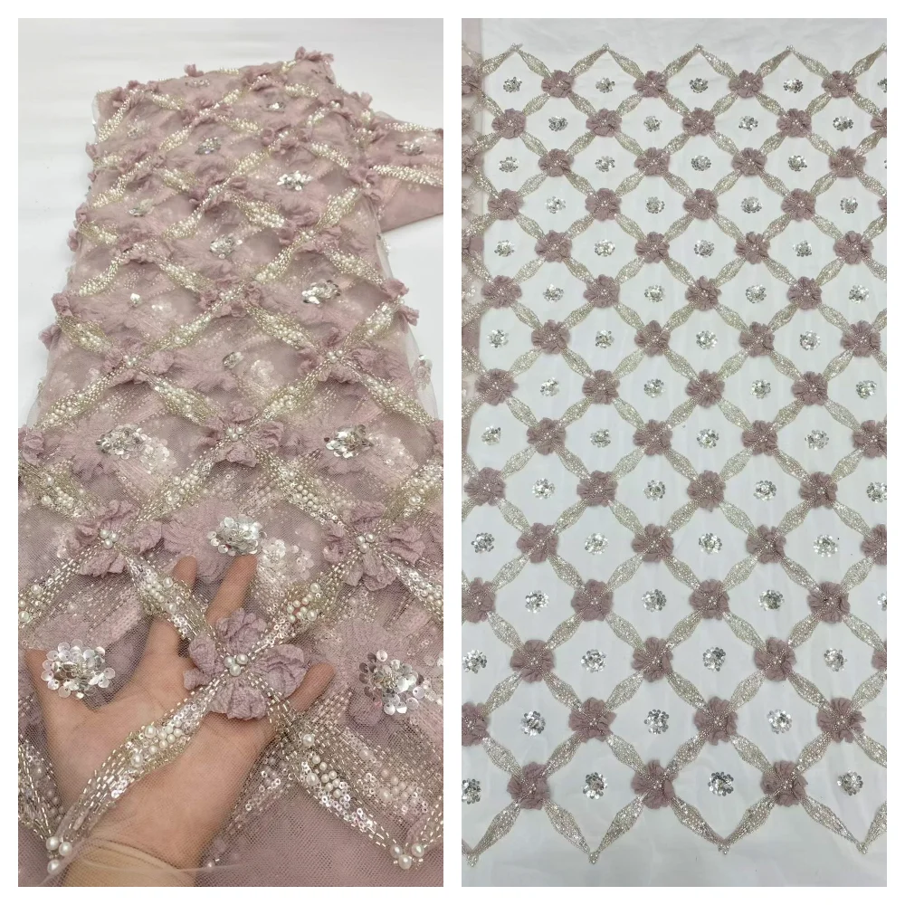 2026 Latest African Nigerian 3D Beaded Lace Fabric, High-End French Sequins Mesh Lace Fabric For Women's Wedding Party Dresses
2026 Latest African Nigerian 3D Beaded Lace Fabric, High-End French Sequins Mesh Lace Fabric For Women's Wedding Party Dresses