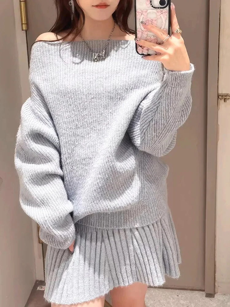 Autumn Winter New Arrival Knitted Sweater Pleated Skirt Two Piece Set Women's Gentle Sle Faion Ensemble for Adults
Autumn Winter New Arrival Knitted Sweater Pleated Skirt Two Piece Set Women's Gentle Sle Faion Ensemble for Adults