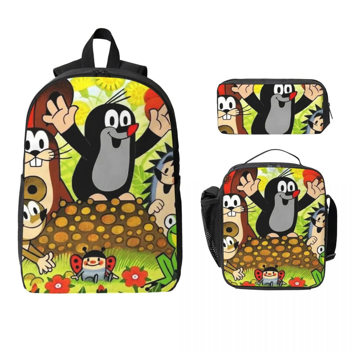 Mole Happy Krtek Backpack Student Boys Girls BookBag School Bag Laptop Shoulder Bags 3ps Insulated Lunch Bag Pencil Case
Mole Happy Krtek Backpack Student Boys Girls BookBag School Bag Laptop Shoulder Bags 3ps Insulated Lunch Bag Pencil Case